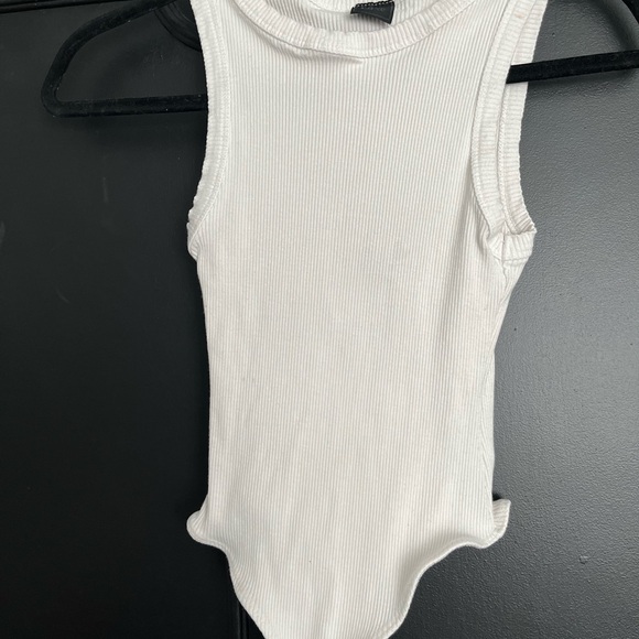 Tops - White Sleeveless One Piece
